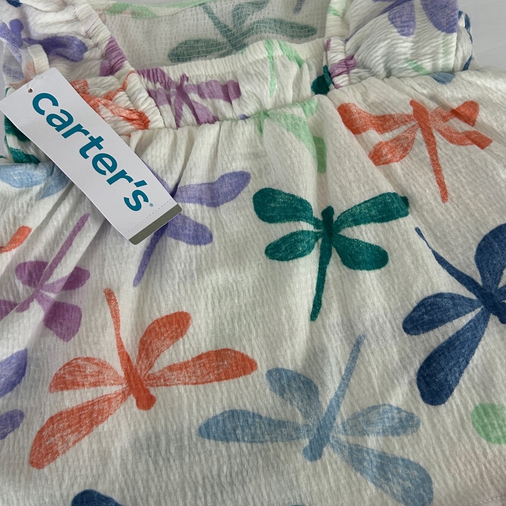 Carter's Toddler Girl 2-Piece Outfit Featuring Dragonfly Print Top Size 3T - Picture 13 of 14